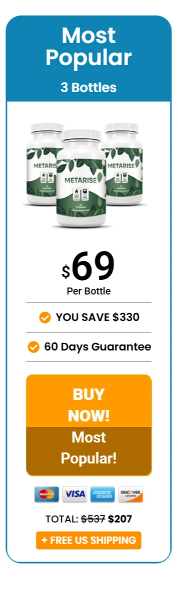 Metarise™ 3 bottles pricing